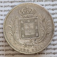 500 réis 1889 prata D. Luis I, moeda de cinco tostões prata 1889, World Coins Portugal KM 509 .L1.12.22.C3
