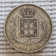 500 réis 1889 prata D. Luis I, moeda de cinco tostões prata 1889, World Coins Portugal KM 509 .L1.12.22.C4