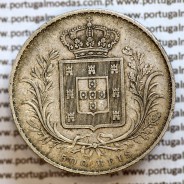 500 réis 1889 prata D. Luis I, moeda de cinco tostões prata 1889, World Coins Portugal KM 509 .L1.12.22.C5