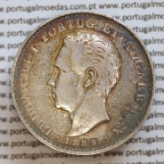 500 réis 1889 prata D. Luis I, moeda de cinco tostões prata 1889, World Coins Portugal KM 509 .L1.12.22.C7