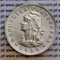 São Tomé e Príncipe 20 Centavos 1929 Alpaca, (Bela-), World Coins - Saint Thomas & Prince Island KM 3