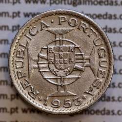 Angola 2$50 1953 cuproníquel, (2 escudos e 50 centavos 1953), (Bela) 2 1/2 Escudos 1953 World Coins Angola KM 77