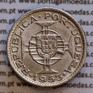 Angola 2$50 1953 cuproníquel, (2 escudos e 50 centavos 1953), (Bela) 2 1/2 Escudos 1953 World Coins Angola KM 77