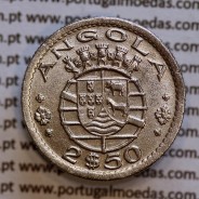 Angola 2$50 1953 cuproníquel, (2 escudos e 50 centavos 1953), (Bela) 2 1/2 Escudos 1953 World Coins Angola KM 77