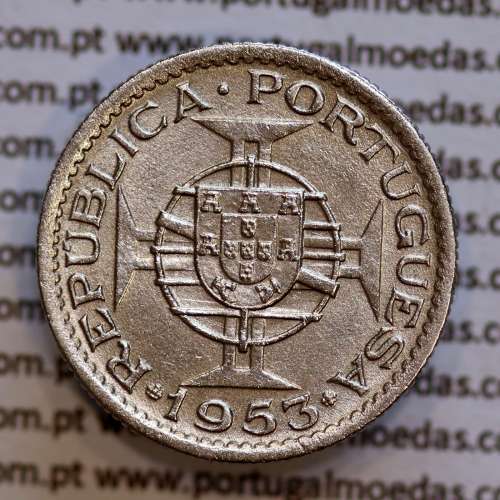 Angola 2$50 1953 cuproníquel, (2 escudos e 50 centavos 1953), (Bela) 2 1/2 Escudos 1953 World Coins Angola KM 77