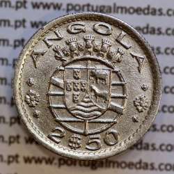 Angola 2$50 1953 cuproníquel, (2 escudos e 50 centavos 1953), (Bela) 2 1/2 Escudos 1953 World Coins Angola KM 77