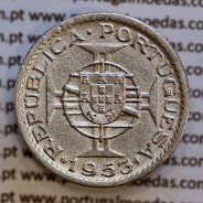 Angola 2$50 1953 cuproníquel, (2 escudos e 50 centavos 1953), (Bela-) 2 1/2 Escudos 1953 World Coins Angola KM 77