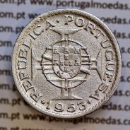 Angola 2$50 1953 cuproníquel, (2 escudos e 50 centavos 1953), (Bela) 2 1/2 Escudos 1953 World Coins Angola KM 77