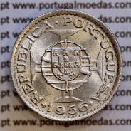 Angola 2$50 1956 cuproníquel, (2 escudos e 50 centavos 1956), (Soberba) 2 1/2 Escudos 1956 copperNickel World Coins Angola KM 77