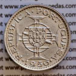 Angola 2$50 1956 cuproníquel, (2 escudos e 50 centavos 1956), (Bela-) 2 1/2 Escudos 1956 copper Nickel  World Coins Angola KM 77