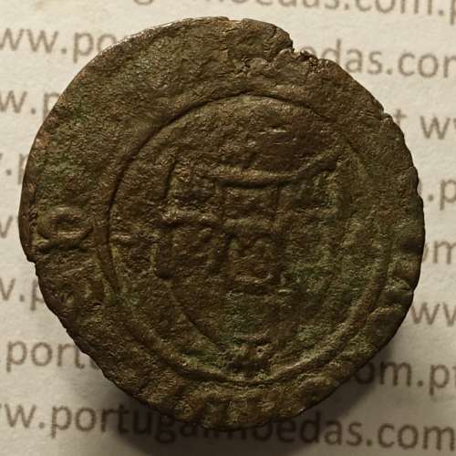 Ceitil Cobre de D. Afonso V (1438 -1481), Ceitil (1/6 Real Branco) Tipologia do catálogo F. Magro 1º Grupo - A5.1.2.10