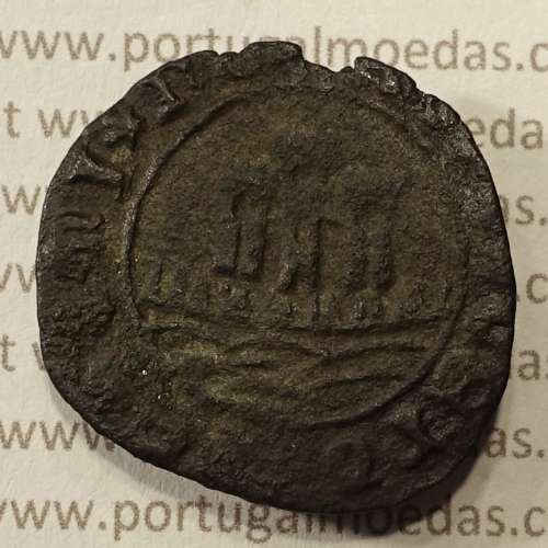 Ceitil Cobre de D. Afonso V (1438 -1481), Ceitil (1/6 Real Branco) Tipologia do catálogo F. Magro 1º Grupo - A5.1.2.10