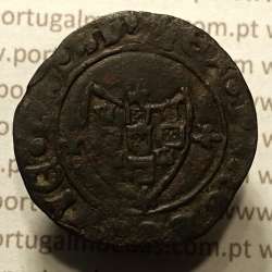 Ceitil Cobre de D. Afonso V (1438 -1481), Ceitil (1/6 Real Branco) Tipologia do catálogo F. Magro 1º Grupo - A5.1.2.10