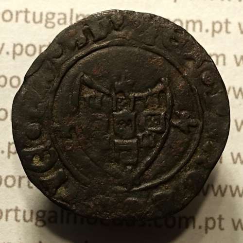 Ceitil Cobre de D. Afonso V (1438 -1481), Ceitil (1/6 Real Branco) Tipologia do catálogo F. Magro 1º Grupo - A5.1.2.10