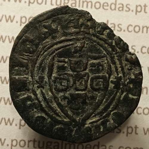 Ceitil Cobre de D. Afonso V (1438 -1481), Ceitil (1/6 Real Branco) Tipologia do catálogo F. Magro 1º Grupo -A5.1.3.1