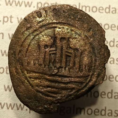Ceitil Cobre de D. Afonso V (1438 -1481), Ceitil (1/6 Real Branco) Tipologia do catálogo F. Magro 1º Grupo -A5.1.4.1