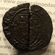 Ceitil Cobre de D. Afonso V (1438 -1481), Ceitil (1/6 Real Branco) Tipologia do catálogo F. Magro 1º Grupo - A5.1.4.3