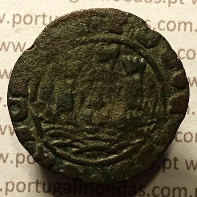 Ceitil Cobre de D. Afonso V (1438 -1481), Ceitil (1/6 Real Branco) Tipologia do catálogo F. Magro 1º Grupo - A5.1.4.3