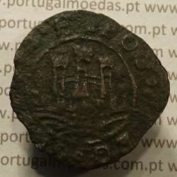 Ceitil Cobre de D. Afonso V (1438 -1481), Ceitil (1/6 Real Branco) Tipologia do catálogo F. Magro 1º Grupo - A5.1.4.3