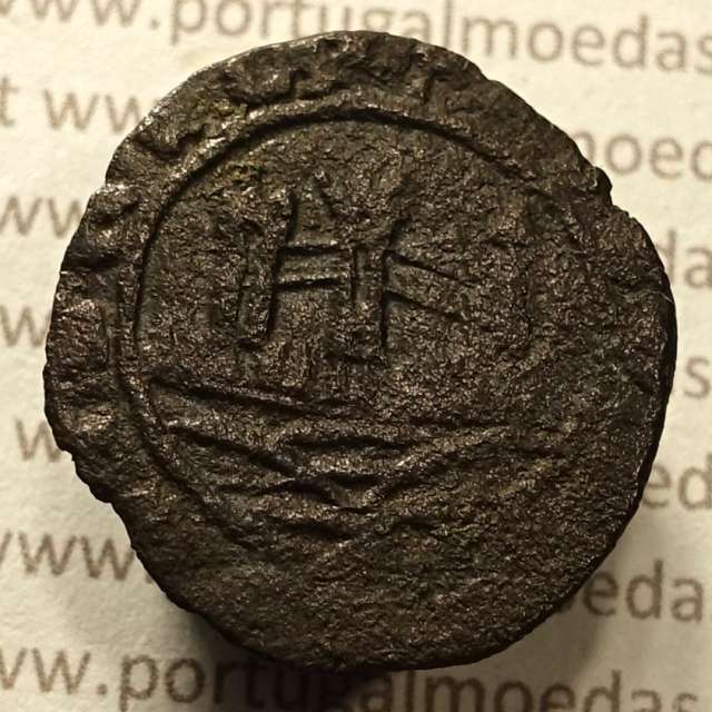 Ceitil Cobre de D. Afonso V (1438 -1481), Ceitil (1/6 Real Branco) Tipologia do catálogo F. Magro 1º Grupo - A5.1.4.5