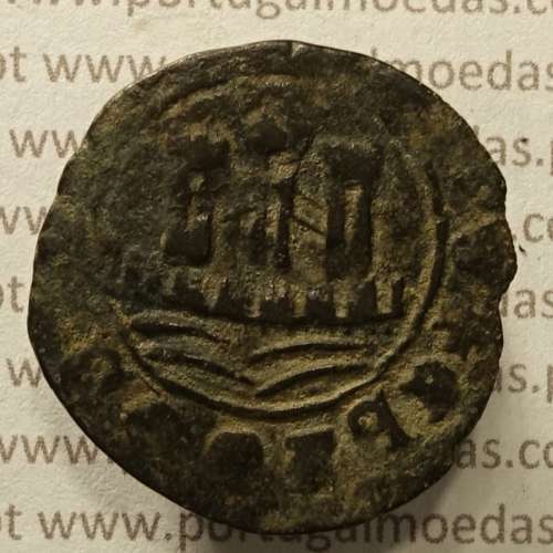 Ceitil Cobre de D. Afonso V (1438 -1481), Ceitil (1/6 Real Branco) Tipologia do catálogo F. Magro 1º Grupo - A5.1.4.6