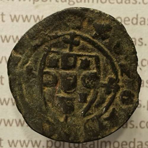 Ceitil Cobre de D. Afonso V (1438 -1481), Ceitil (1/6 Real Branco) Tipologia do catálogo F. Magro 1º Grupo - A5.1.4.6