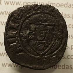 Ceitil Cobre de D. Afonso V (1438 -1481), Ceitil (1/6 Real Branco) Tipologia do catálogo F. Magro 1º Grupo (Pontes Cruzadas)