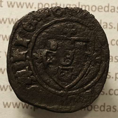Ceitil Cobre de D. Afonso V (1438 -1481), Ceitil (1/6 Real Branco) Tipologia do catálogo F. Magro 1º Grupo (Pontes Cruzadas)