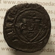 Ceitil Cobre de D. Afonso V (1438 -1481), Ceitil (1/6 Real Branco) Tipologia do catálogo F. Magro 1º Grupo (Pontes Cruzadas)