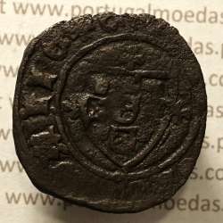Ceitil Cobre de D. Afonso V (1438 -1481), Ceitil (1/6 Real Branco) Tipologia do catálogo F. Magro 1º Grupo (Pontes Cruzadas)