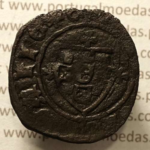 Ceitil Cobre de D. Afonso V (1438 -1481), Ceitil (1/6 Real Branco) Tipologia do catálogo F. Magro 1º Grupo (Pontes Cruzadas)