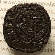 Ceitil Cobre de D. Afonso V (1438 -1481), Ceitil (1/6 Real Branco) Tipologia do catálogo F. Magro 1º Grupo (Pontes Cruzadas)