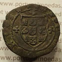 Ceitil Cobre de D. Afonso V (1438 -1481), Ceitil (1/6 Real Branco) Tipologia do catálogo F. Magro 7º Grupo - A5.7.1.4