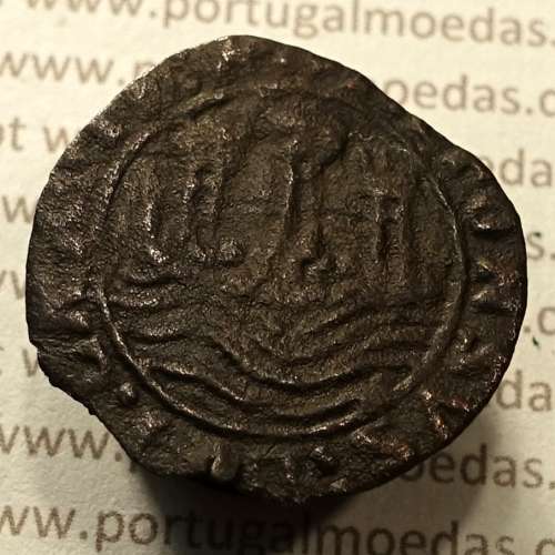 Ceitil Cobre de D. Afonso V (1438 -1481), Ceitil (1/6 Real Branco) Tipologia do catálogo F. Magro 8º Grupo - A5.8.1.2