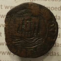 Ceitil Cobre de D. Afonso V (1438 -1481), Ceitil (1/6 Real Branco) Tipologia do catálogo F. Magro 8º Grupo - A5.8.3.5
