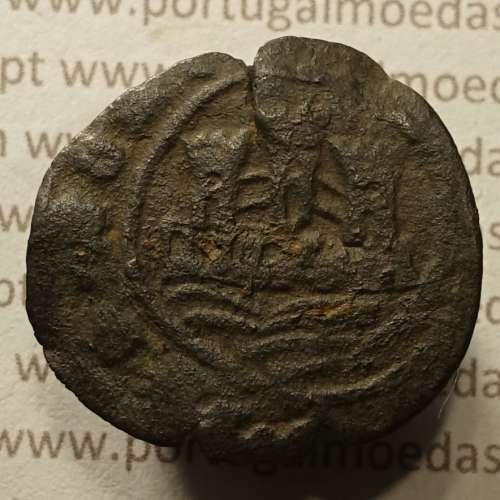 Ceitil Cobre de D. Afonso V (1438 -1481), Ceitil (1/6 Real Branco) Tipologia do catálogo F. Magro 2º Grupo - A5.2.2.6
