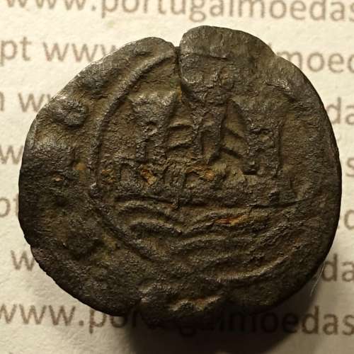 Ceitil Cobre de D. Afonso V (1438 -1481), Ceitil (1/6 Real Branco) Tipologia do catálogo F. Magro 2º Grupo - A5.2.2.6