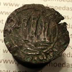 Ceitil Cobre de D. Afonso V (1438 -1481), Ceitil (1/6 Real Branco) Tipologia do catálogo F. Magro 1º Grupo - A5.1.4.3