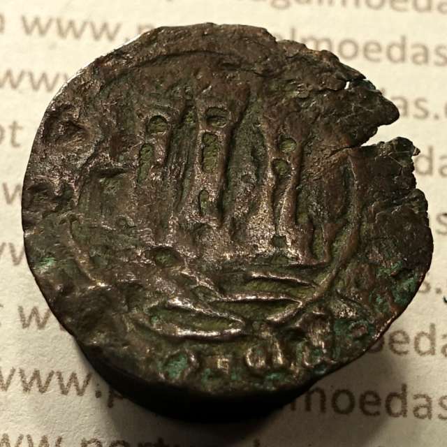 Ceitil Cobre de D. Afonso V (1438 -1481), Ceitil (1/6 Real Branco) Tipologia do catálogo F. Magro 1º Grupo - A5.1.4.3