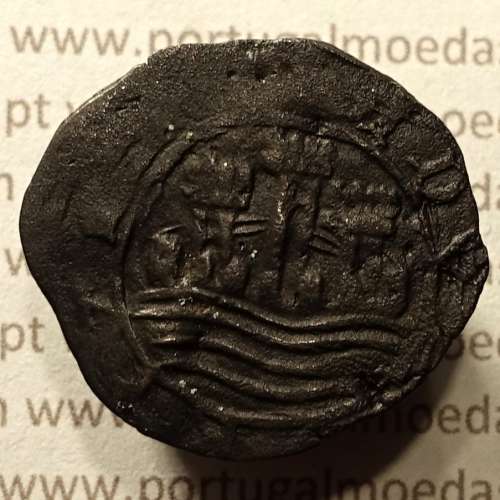 Ceitil Cobre de D. Afonso V (1438 -1481), Ceitil (1/6 Real Branco) Tipologia do catálogo F. Magro 8º Grupo - A5.8.4.8
