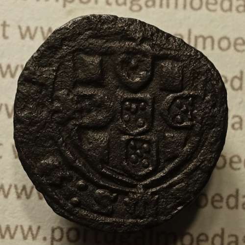 Ceitil Cobre de D. Afonso V (1438 -1481), Ceitil (1/6 Real Branco) Tipologia do catálogo F. Magro 8º Grupo - A5.8.4.1