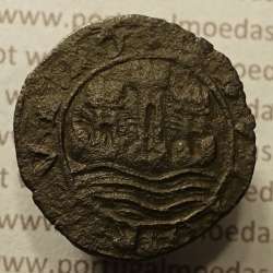 Ceitil Cobre de D. Afonso V (1438 -1481), Ceitil (1/6 Real Branco) Tipologia do catálogo F. Magro 8º Grupo - A5.8.4.1
