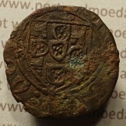 Ceitil Cobre de D. Afonso V (1438 -1481), Ceitil (1/6 Real Branco) Tipologia do catálogo F. Magro 8º Grupo - A5.8.4.10