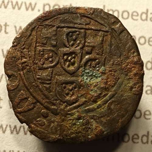 Ceitil Cobre de D. Afonso V (1438 -1481), Ceitil (1/6 Real Branco) Tipologia do catálogo F. Magro 8º Grupo - A5.8.4.10