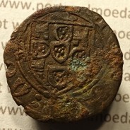 Ceitil Cobre de D. Afonso V (1438 -1481), Ceitil (1/6 Real Branco) Tipologia do catálogo F. Magro 8º Grupo - A5.8.4.10