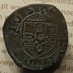 Ceitil Cobre de D. Afonso V (1438 -1481), Ceitil (1/6 Real Branco) Tipologia do catálogo F. Magro 8º Grupo - A5.8.4.10