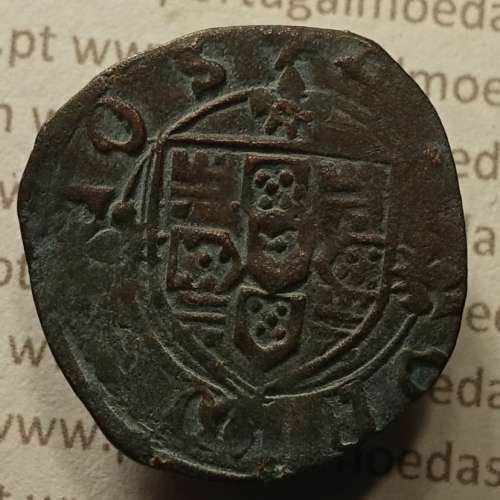 Ceitil Cobre de D. Afonso V (1438 -1481), Ceitil (1/6 Real Branco) Tipologia do catálogo F. Magro 8º Grupo - A5.8.4.10