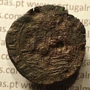 Ceitil Cobre de D. Afonso V (1438 -1481), Ceitil (1/6 Real Branco) Tipologia do catálogo F. Magro 8º Grupo - A5.8.3.4