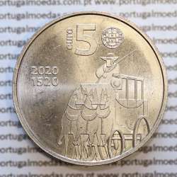 5€ Euros 2020, 500 anos do Correio, Cuproníquel (Portugal, 5 Euro 2020,500 years of portuguese post office)