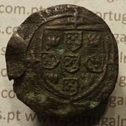 Ceitil Cobre de D. Afonso V (1438 -1481), Ceitil (1/6 Real Branco) Tipologia do catálogo F. Magro 8º Grupo - A5.8.4.1